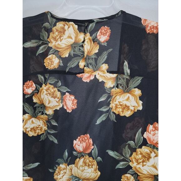 Live 4 Truth Shear Open Front Woven top Cardigan Vest Small - Picture 7 of 7